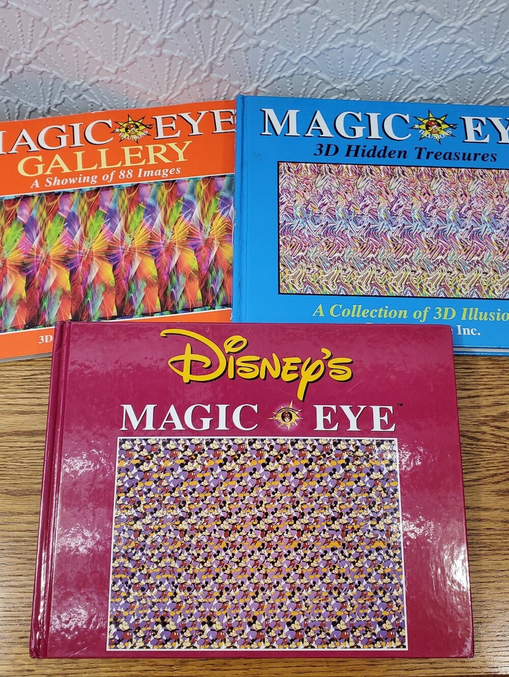 Magic Eye Book Lot of 3 including Disney